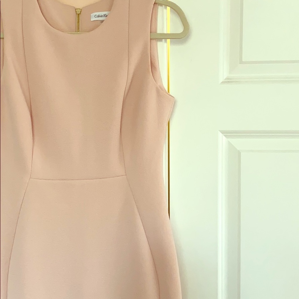 Calvin peplum light pink dress